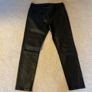 Banana Republic black coated jeans.